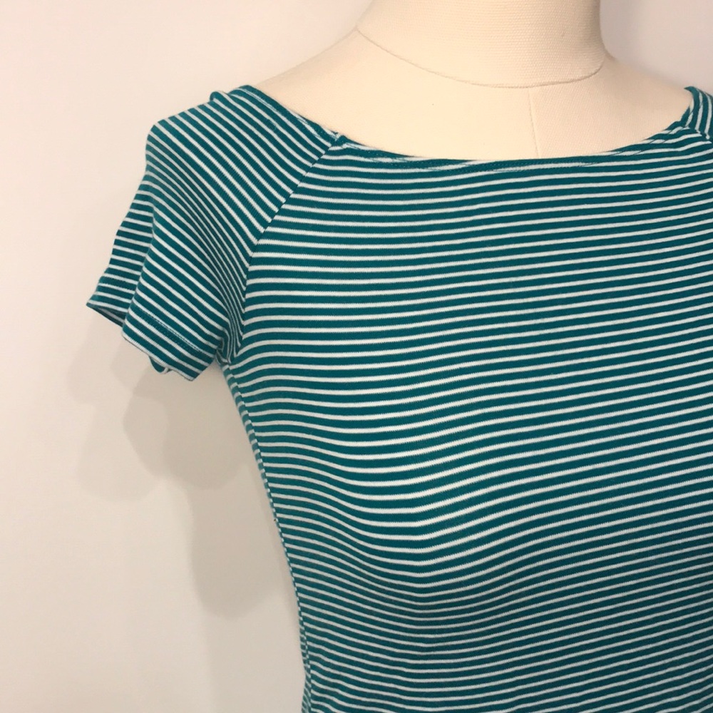 Beautiful Kelly green stripped shirt